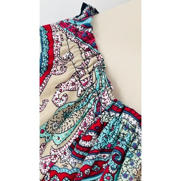 Umgee Dress Paisley Off Shoulder Tunic Bell Sleeve Medium New with Tags - Picture 8 of 12